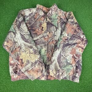 VTG 90s Whitewater Outdoors Camo Advantage Timber Full Zip Hunting Jacket Sz XL